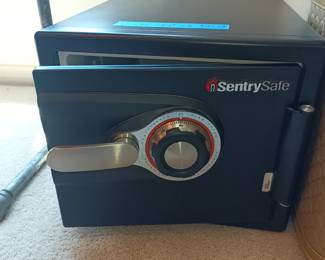 Small Sentry fire safe.  We know the combo, but not where you live.  So it's ok.