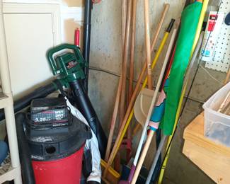 Yard tools and shop vac