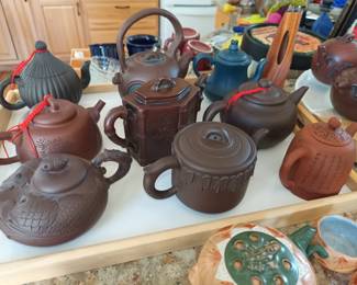 Clay and wood pots