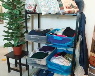 Shirts and linen and pillows.   No art.