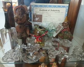 Crystal ornaments and Tom Clark Gnomes