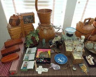 Asian inspired art - Glass, wood, paper, pottery and metal