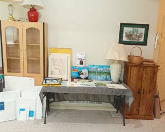 Art, art supplies and storage