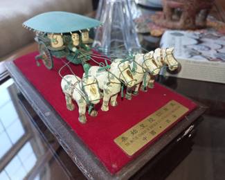 Small replica of the bronze chariot of Emperor Qin Shi Huang's Mausoleum