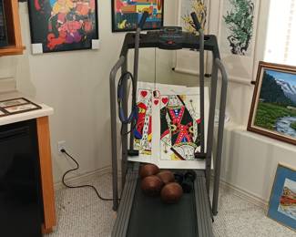 Treadmill.   And art.