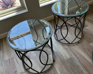 Pier One spiral metal end tables