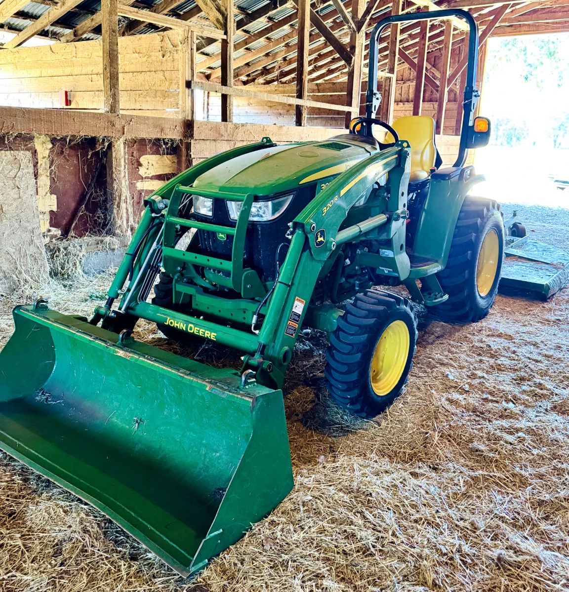 John Deere Tractor with mow deck