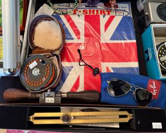 Ray Ban Sunglasses, Vintage Rock Union Jack Shirt