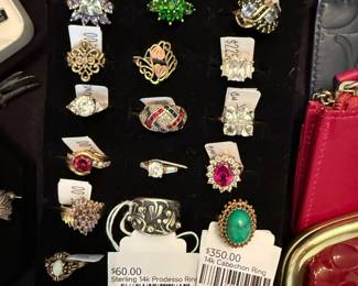 Sterling 14k Prodesso Rings, 14k Cabochon Ring