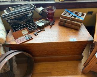 Antique Typewriter, Wooden Chest