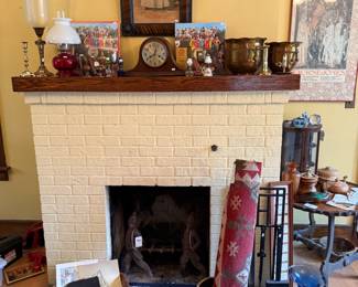 Candlestick Holders, Lamps, Mantle Clock