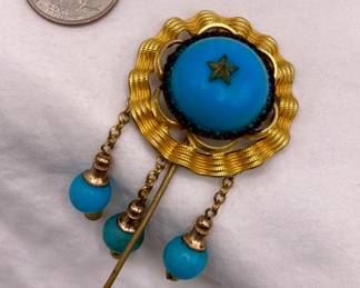 Turquoise Hat Pin Original