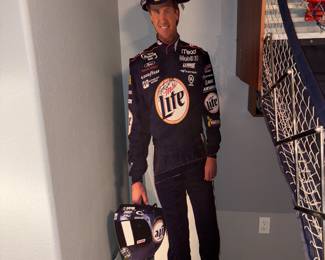 Miller Lite Rusty Wallace Signed Cardboard Cutout Sign!