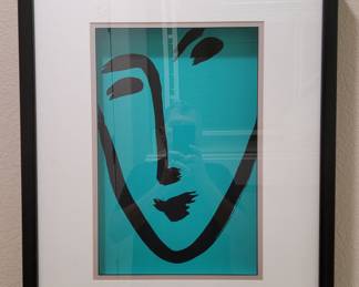 Contemporary Abstract Framed Matisse Facial Prints!