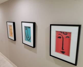 Contemporary Abstract Framed Matisse Facial Prints!