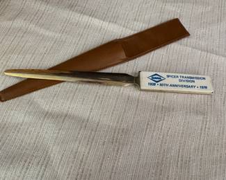 Vtg. 1978 Dana Spicer Transmission Division 50th Anniversary Advertising Letter Opener w/Case