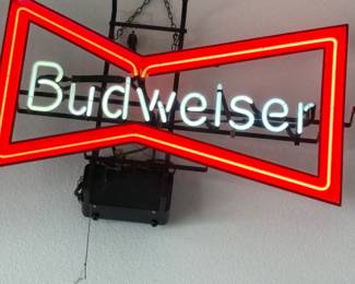 Vtg Budweiser Bowtie Neon Sign!