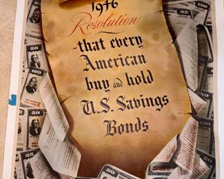 Official US Treasury Poster 1946 O-674121 Item #WFD-72-C!