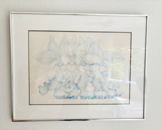 Framed Bunny Print by Moskowitz!