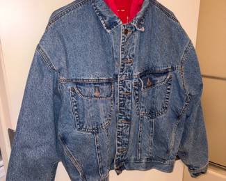 Vtg The Gap Sweatshirt Lined Denim Jacket!