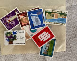 Vtg. United Nations Postage Stamps - Lot of 9!