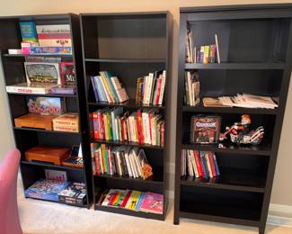 Deluxe Wooden 5 Shelf Blk Book Shelf, 5 Shelf Blk Wooden Book Shelves!