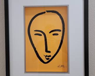Contemporary Abstract Framed Matisse Facial Prints!