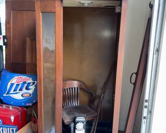Phone Booth w/Chair, Light & Rotary Phone!