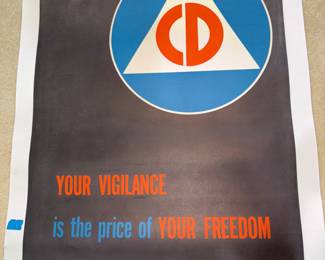 Alert America Federal Civil Defence Administration Poster Series 1 A-12 “Your Vigilance…”!