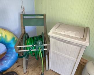 Level Winder By SMC Hose Reel, Suncast Plastic Garbage Bin W/Lid!

