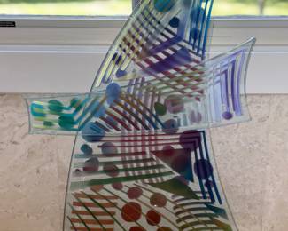 Op Art Large Glass Shark's Fin!