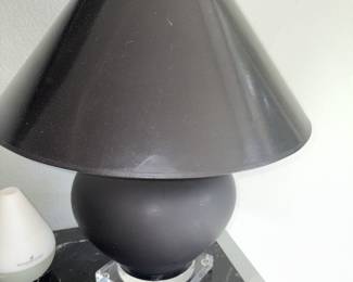 Contemporary Black Porcelain Lamp!