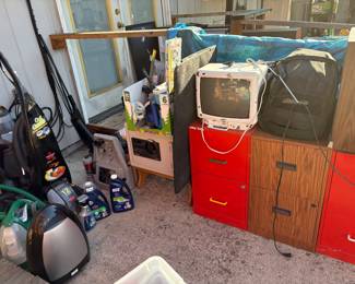 Vacuums, tvs and filing cabinets