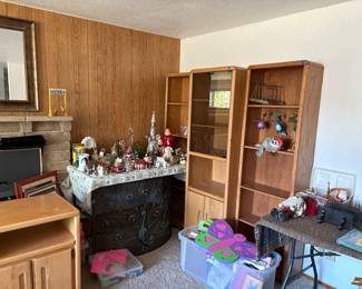 Books shelves and entertainment stand