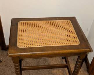Spindle Leg Rattan Table