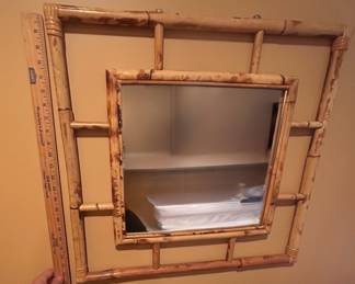 Delicious 1970s bamboo mirror $55 obo