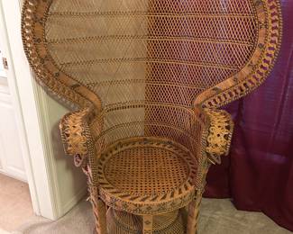 Exquisitely detailed peacock chair $199