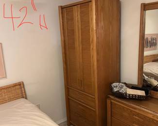 Two Thomasville pier cabinets with drawers and shelves inside $55 each