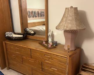 Thomasville bedroom set, offering a la carte. This dresser and mirror $85 for both