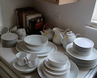 Nice modern white dishware made in Germany
