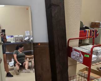 Mirror - Wood Beam