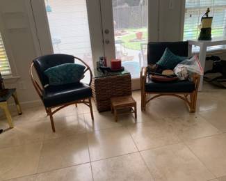 Vintage Bamboo Rattan Chairs