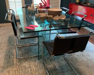 Leon Rosen for Pace Dining Table, Knoll Spoleto Chairs