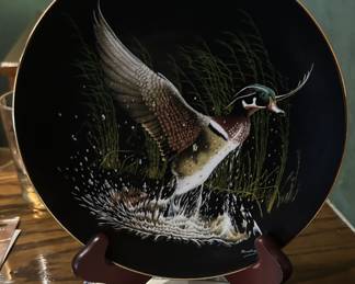 Collector Plate Carolina Duck in Flight