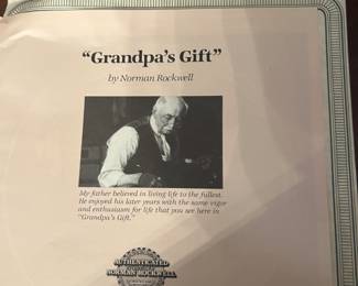 Collector Plate Norman Rockwell Grandpas Gift Certificate