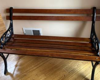 Wood and Cast Iron Bench