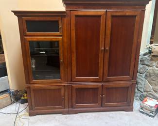 Living Room Mission Style Entertainment Center Cabinet