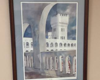 Wall Art Arch with blue matt