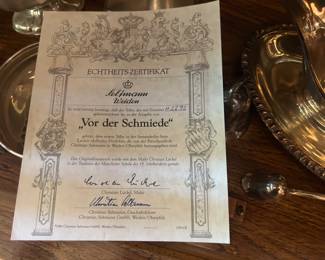 Collector Plate Seltmann Weiden Vintage Vor Der Schmiede Certificate