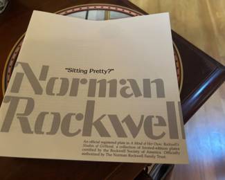 Collector Plate Norman Rockwell Sitting Pretty Certificate